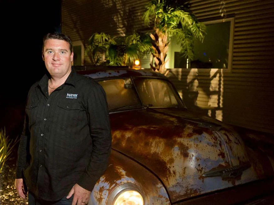 Electrician and installer Barry Neil from Matrix Automation.