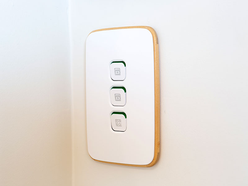 A PDL Iconic Essence switch with customised pictogram add-ons.