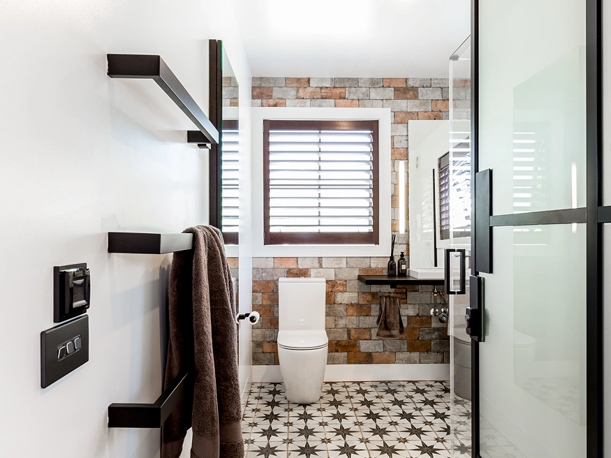 The bedroom of the newly redesigned studio apartment.