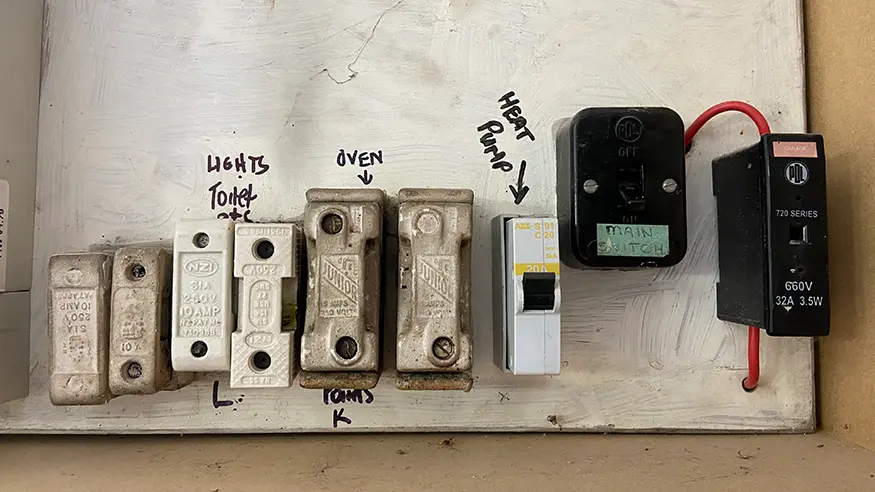 The original ceramic breakers in Paul Griggs’ home pre-renovation.