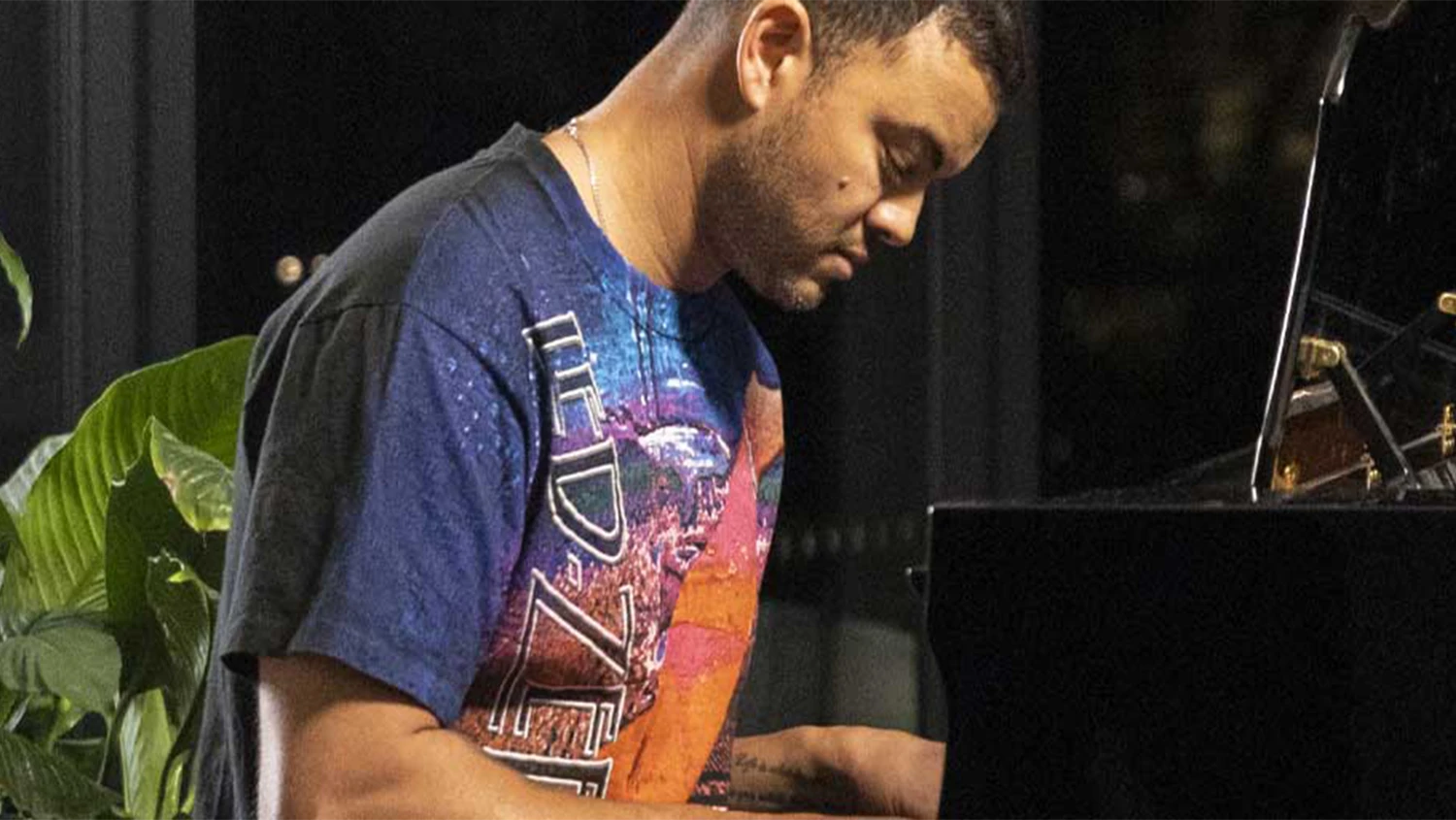 Guy Sebastian playing the piano