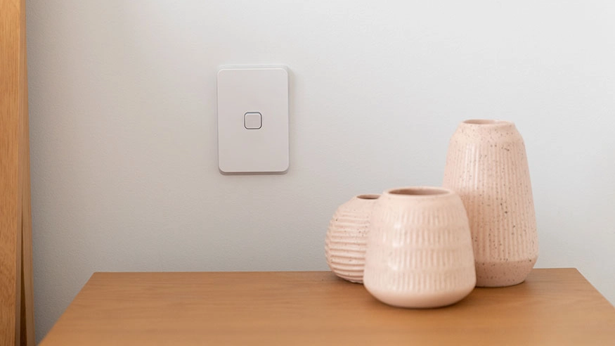 PDL Iconic flush switch vertical mount installed on a wall