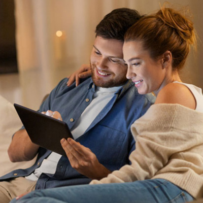 'Couple exploring the PDL Electric Home Design Magazine