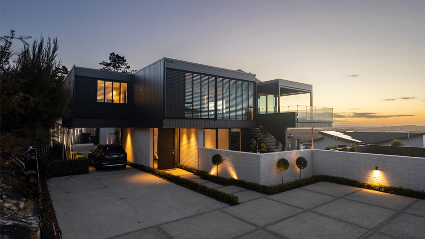 An Auckland home where Johnston Electrical has finished a project.