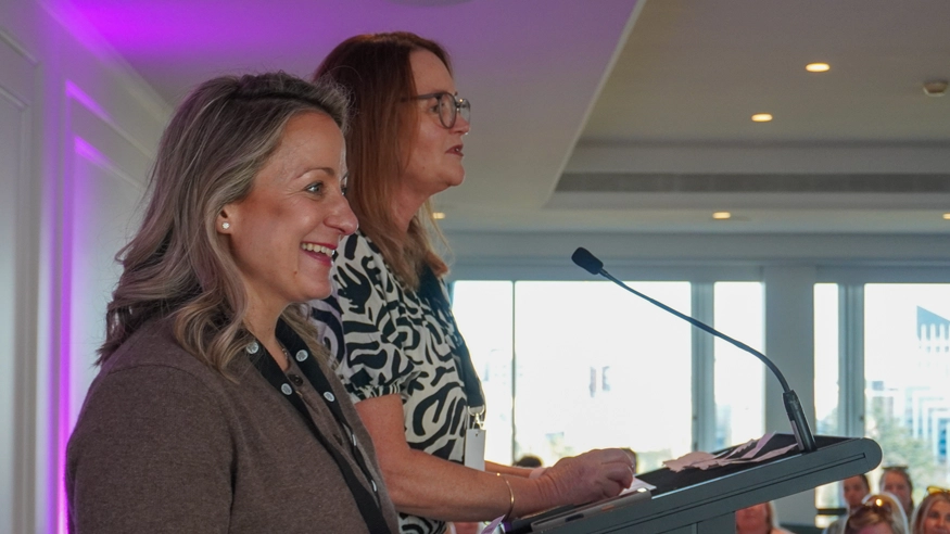 Two speakers from PDL by Schneider Electric at the Club PDL Master Electricians Ladies' Lunch 2026.