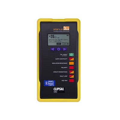 A Spark-e-mate electrical testing & measuring device from PDL by Schneider Electric.