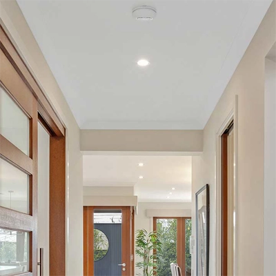 Clipsal smoke detector in hallway