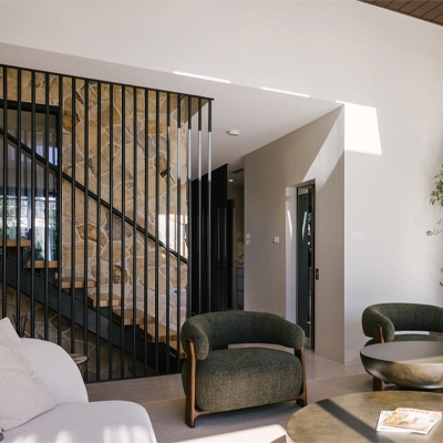 A modern living room.