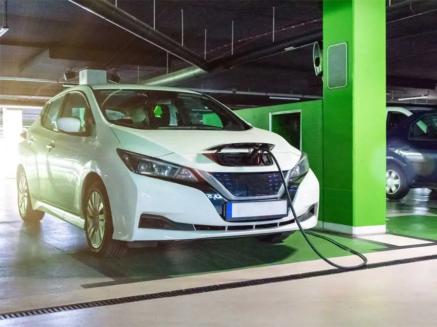 EV charger in car